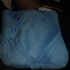 Luxurious Sky Blue Plush Cushion